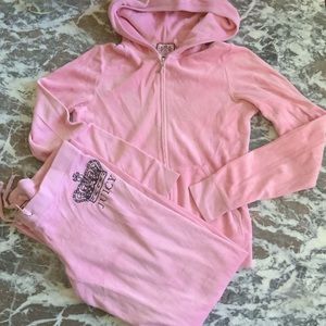 Juicy Couture Born in the Glamorous USA Pink Tracksuit Size Petite M